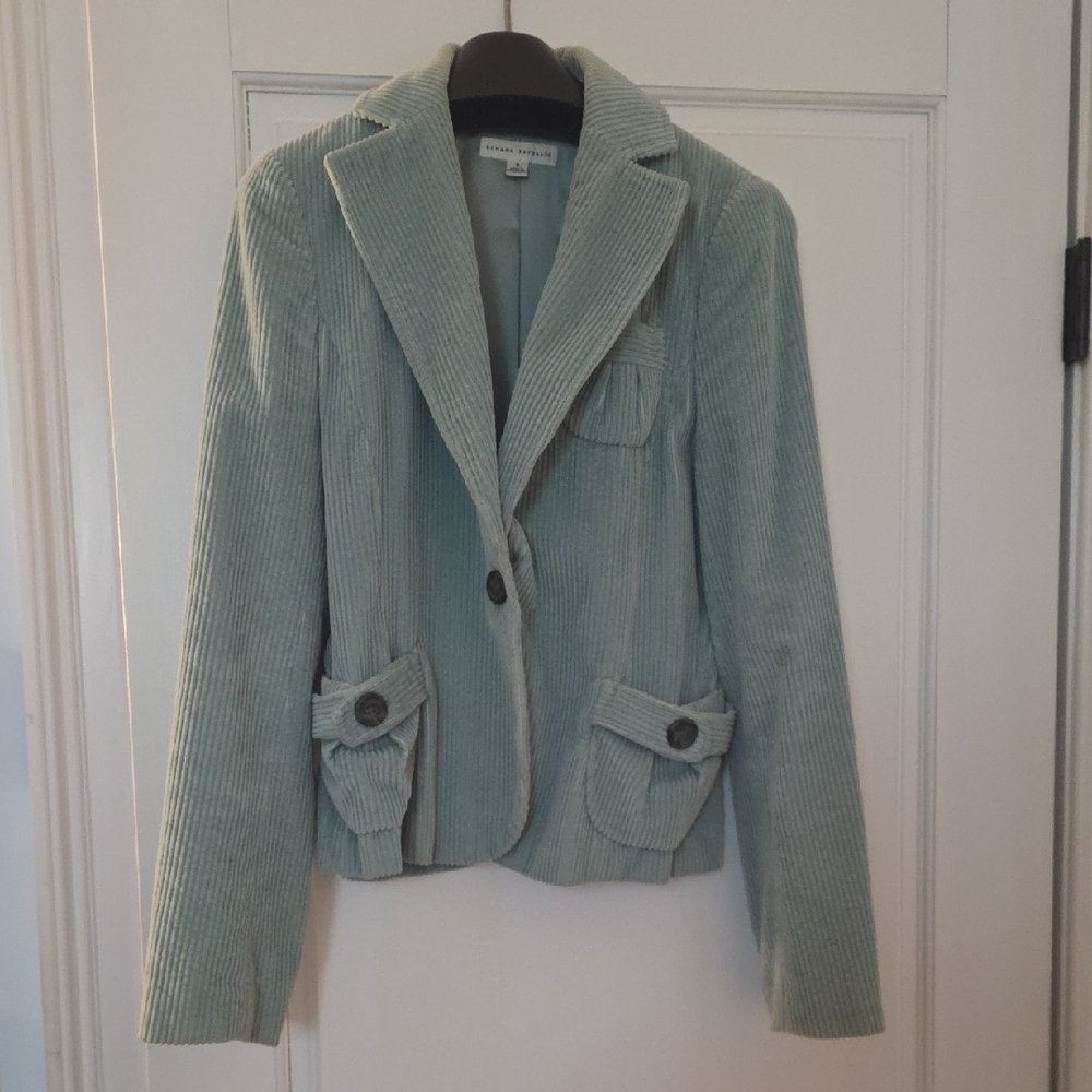 Banana Republic Factory Light Green Corduroy Blazer